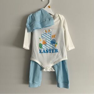 Baby's First Easter Outfit with Hat